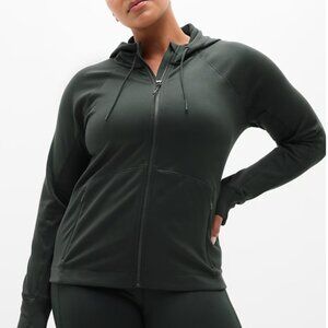 Athleta Unstoppable Fleece Lined Full Zip Jacket Size Medium Elm/Green